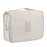 Trawila Travel Hanging Toiletry Bag Cosmetic Bag Makeup Organizers for Men & Women with Sturdy Hook (Beige)