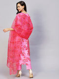 Gosriki Women'S Rayon Floral Printed Straight Kurta With Pant & Dupatta (Aamantran-Pink-Nw-Gs_M_Pink_Medium),Pink,,B0C3QWY8BH
