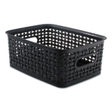 Advantus 40326 Weave Bins, 9 7/8 X 7 3/8 X 4, Plastic, Black, 3 Bins