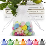 ANZNKU 100 Pack White Organza Bags 3x4 Inch, Mesh Gift Bags Small Mesh Bag Drawstring Candy Bag for Party Favor Wedding Christma