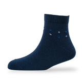 Young Wings MenS_Socks Navy Colour Cotton Fabric Motif Free Size Ankle Length Casuals & Formals Wear Socks Pack Of 1 M12140Bl