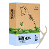 Natural Dental Floss Picks (300 Count) - Plant Based, PETA Approved Vegan, Eco Friendly, Sustainable Dental Flossers - Twin Flos