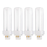 KOR (Pack of 4) 13 Watt Double Tube - G24Q-1 (4 Pin) Base - 5000K Bright White - CFL Light Bulb.