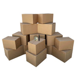 uBoxes Moving Boxes 1 Room Economy Moving Kit UBOXES Brand 15 Medium & Small Boxes & Moving Supplies, Brown