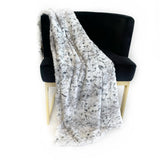 Plutus Alloy Snowy Owl Faux Fur Luxury Throw Blanket 80In X 110In