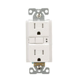 Eaton GFCI Self-Test 15A -125V Tamper Resistant Duplex Receptacle with Standard Size Wallplate, White