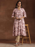 Libas Women'S Cotton Printed A-Line Kurtas (29222_Pink Pink 2Xl