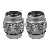 RP Remarkable Power, 2 pack 2.5 inch Inlet Exhaust Flex Pipe,2.5 ID x 4 Length Flexible Tube,Stainless Steel Double Braid Heavy