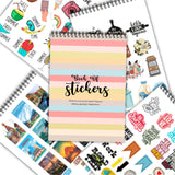 Scrapbooking Sticker Book Diy 350+ Unique Stickers Perfect For Journals, Laptop, Decor (20 A5 Pages)