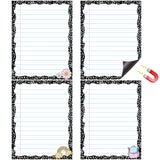 Redbaker 4 Pcs Notebook Border Magnetic Lined Paper Sheets, 10.5 x 8 Inch