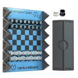 New VENTUREBOARD 6 Inches Magnetic Unique Chess Set Board Game - 2 Extra Queens - Folding Board, Portable Travel Chess Board Gam