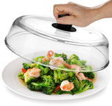 Glass Microwave splatter cover for food plate - Sturdy Borosilicate glass splatter guard with vent hole - 100% Food Safe BPA fre