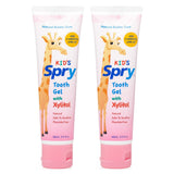 Spry Natural Xylitol Toothpaste for Baby, Toddler and Kids Age 3 Months and Up - Fluoride Free Tooth Gel, Tasty, Support Develop
