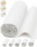 FIVEIZERO 100% Cotton Muslin Fabric by The Yard,63in x 3yd White Bleached Cotton Muslin Cloths-Medium Weight Beige Calico Fabric