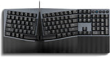 Perixx PERIBOARD-535BL Wired Ergonomic Mechanical Full-Size Keyboard - Low-Profile Blue Clicky Switches Programmable Feature wit