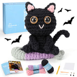 CrochetBox Crochet Kit for Beginners Adults - Cat and Fish Starters Crochet Kit, Beginners Crocheting Kitting for Adults Kids, C