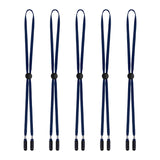 Sucrain 5 Pieces Adjustable Hat Strap Clips Hat Chin Cord for Golfing, Fishing, Boating