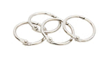 Baumgartens Book Rings 1 4 Pack Chrome (31425)