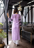Anni Designer Women'S Cotton Blend Chikankari Embroidered Straight Kurta (Stho-Purple_S_Purple_Small),Purple,S,Cotton Blend,Regular,Kurta