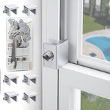 Sliding Window Locks for Up and Down Windows,Easy to Install Vertical & Horizontal Window Security Locks,Adjustable Aluminum Win