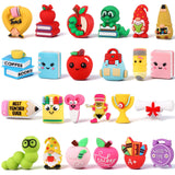 Watersay 24 Pcs 3D Silicone Focal Beads Pens Beads Bulk for Beadable Keychain DIY Crafts Necklace Bracelet Phone Chain Charms Je