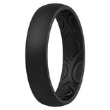 Thunderfit Women Breathable Air Grooves Silicone Wedding Bands Promise Rings 5.5Mm Wide 1.8Mm Thick - 1/4/8/12 Variety Multipack -Like New