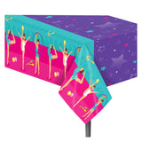 2 Pcs Gymnastics Party Tablecloth Gymnastics Tumble Plastic Tablecloth Gymnastics Birthday Party Supplies Disposable Table Cover