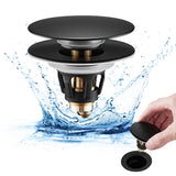 Fransiton Universal Bathroom Sink Stopper, 1.1-1.77 Inch Pop Up Drain Stopper for Washbasin Bathroom Sink with Anti-Clogging Det