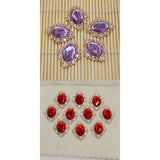 ATORSE 20x Flat Back Beads Button Card Making Embellishments Purple Red