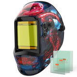YESWELDER Large View Auto Darkening Welding Helmet, Blue Light Blocking, 1/1/1/1 True Color Solar Powered Welder Hood Mask with
