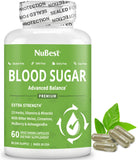 NuBest Blood Sugar - Advanced Formula with Bitter Melon, Ashwagandha, Cinnamon, Chromium, Magnesium, Vitamins, Alpha Lipoic Acid