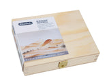 Schmincke - HORADAM AQUARELL, Super-Granulation Set Desert, 5 x 15 ml tubes, 74 869 097, wooden box, very strong granulating col