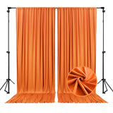 10 x 7 Feet Orange Backdrop Curtain for Partie, Background Curtains for Photoshoot, Birthday, Wedding, Halloween, Thanksgiving,