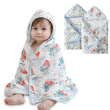 usbettas Muslin Hooded Baby Towels 2 Pack, Ultra Soft & Absorbent Baby Bath Towels, Bath & Beach Essentials, Shower Gifts for Ne