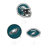 FOCO Philadelphia Eagles NFL 3 Pack Primary Logo Straw Toppers