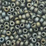 Miyuki Round Seed Bead Size 8/0 22gtube Matte Metallic Grey