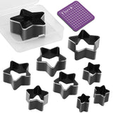 8 Pcs Leather Star Shape Cutter Tool Set, Leather Punch Set, High Carbon Steel Multiple Shapes Hollow Craft Punching Tools for D