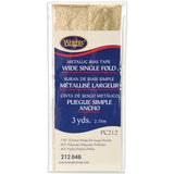 Wrights Single Fold Lame Bias Tape 7/8 X3yd, Gold