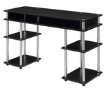Convenience Concepts Designs2Go No Tools Student Desk 47.25 - Contemporary Office, Dorm Room Desk and Vanity with Storage Shelve