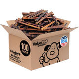 ValueBull USA Collagen Sticks for Small Dogs, 6 Inch Extra Thin Chews, Natural Dog Treats, 100 Count Bulk Pack - Promotes Joint,
