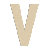 HILAZA 17 Inch Large Wooden Letter V, 1/4 in Thick Big Wood Letter for Wall Decor Crafts