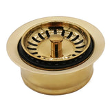 Westbrass D2082S-01 Extra-Deep Waste Disposal Flange & Strainer Polished Brass-New