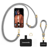 Lawonda 2 Pads Phone Lanyard Adjustable Crossbody Cell Phone Neck Strap + Universal Mobile Phone Wrist Lanyard + 2pcs Patch Teth