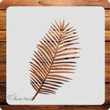 Kachi Pencil Leaf Design Stencils for Art and Craft Painting, Size 6x6 inch Reusable Stencil for Painting, Fabric, Glass, Wall P