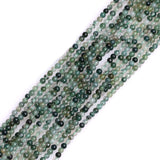 GEM-Inside Moss Agate Gemstone Loose Beads Natural 2mm Round Crystal Energy Stone Power for Jewelry Making 15