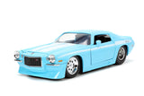 Jada Toys Big Time Muscle 1:24 1971 Chevy Camaro DieCast Car (Light Blue)