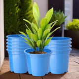 Kuber Industries (Pack Of 10) Flower Pot | Fuldani Flower Pot (8 Inch) Pots For Home, Terrace, Garden | Phooldaan For Home D?Cor