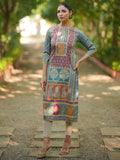 Libas Women'S Crepe Printed Straight Kurtas (29243O_Multi Multicolour Multicolour Xl