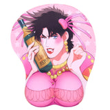 Boo Ace Pink Anime 3D Mouse Pad with Soft Wrist Rest Gaming 3D Mousepads 2Way Skin