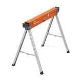 BORA Workhorse Sawhorse - Single Piece Stand with Folding Legs, Metal Top for 2x4, Heavy Duty Pro Saw Horse for Woodworking, Car